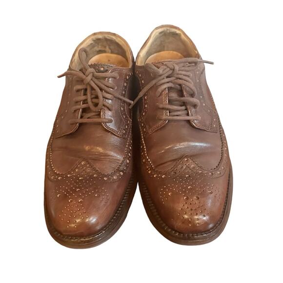 Cole Haan LunarGrand Long Wingtip Brown Derby Shoe Mens Size 8 8M Retro C13738 - Picture 10 of 10